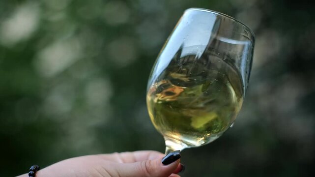 white wine in a glass