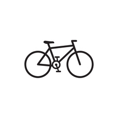 Fototapeta premium Bicycle icon vector isolated on white background 