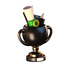 trophy cup isolated on white