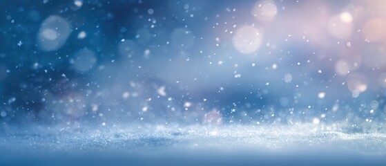 Fototapeta premium The enchanting winter snowfall creating a serene and magical atmosphere.