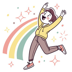 woman in a red dress