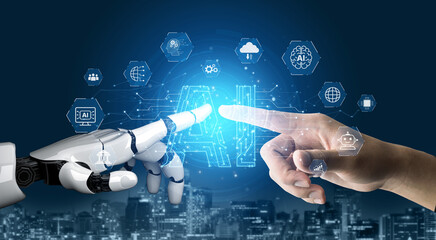 AI brain processes big data with generative AI, LLMs, and machine learning to support business decisions, prompt engineering, and future agentic artificial intelligence systems. spline