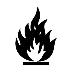 Flammable substances sign. The product or contents of the package may easily catch fire under certain conditions. Warning symbol. Labeling on the package. Safety system.