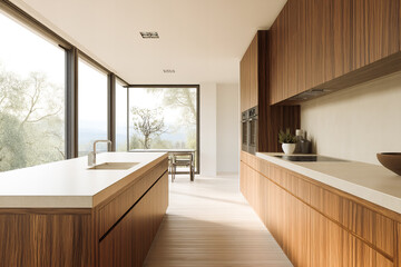 Fototapeta premium modern kitchen interior with kitchen