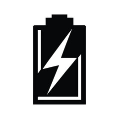 Charging Battery Icon Silhouette