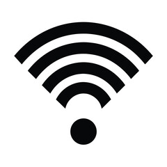 Wi-Fi Signal Icon Silhouette