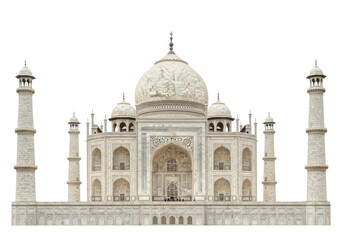 Taj mahal india famous landmark monument isolated on transparent background
