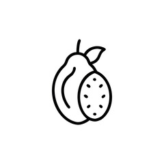 A lulo fruits icon line art vector illustration.