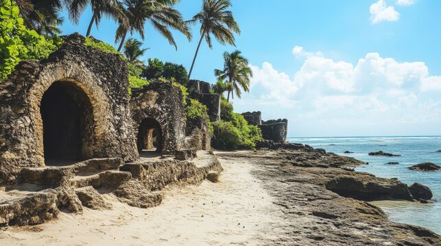 Gedi, in Watamu, Kenya, is an ancient town with ruins.  It's a historical site on Kenya's east coast, near the Indian Ocean.

