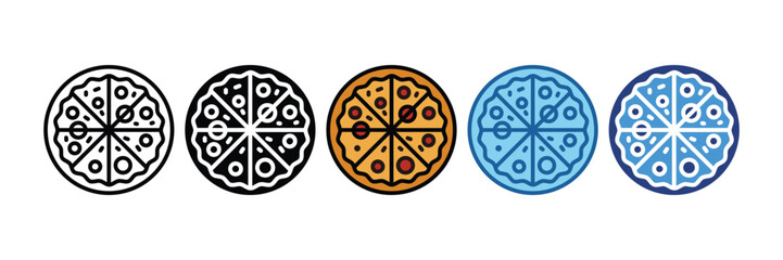 Whole Pizza  Icon Element For Design
