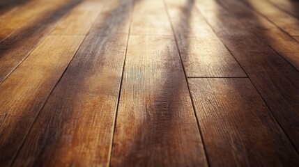 Simple wooden surfaces in warm colors.
