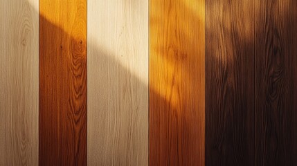 Simple wooden surfaces in warm colors.
