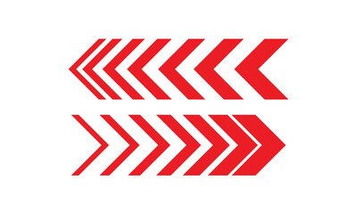 Red arrow dynamic symbol, navigation arrow, dynamic moving arrow direction, dynamic arrow