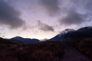 Serene Mountain Landscape at Dusk