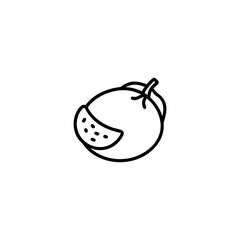 A feijoa fruits icon line art vector illustration.