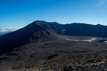 Stunning Volcanic Landscape Under Clear Blue Sky