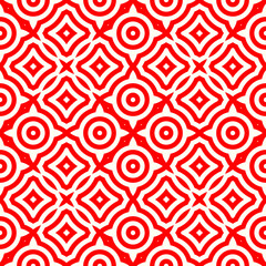 Seamless pattern. Circles, checks ornament. Rings background. Simple shapes wallpaper. Geometrical backdrop. Circle shapes digital paper. Ring figures web designing. Ethnic textile print. Vector