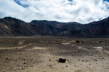 Barren Volcanic Crater Landscape