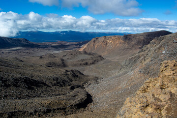 Breathtaking Volcanic Landscape with Craters and Mountains