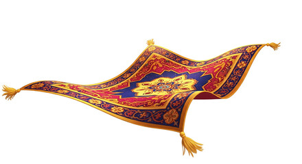 Flying magic carpet on a transparent background




