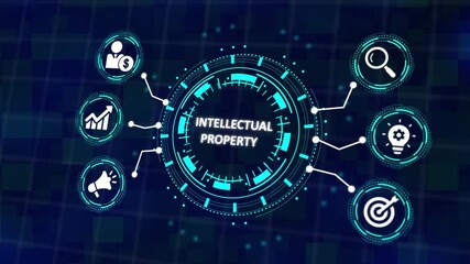 Intellectual Property Protection and Digital Rights Management for Innovative Business Growth and Creative Asset Security. Business, technology, internet and networking concept. - Powered by Adobe