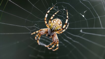 Obraz premium Spider in intricate web