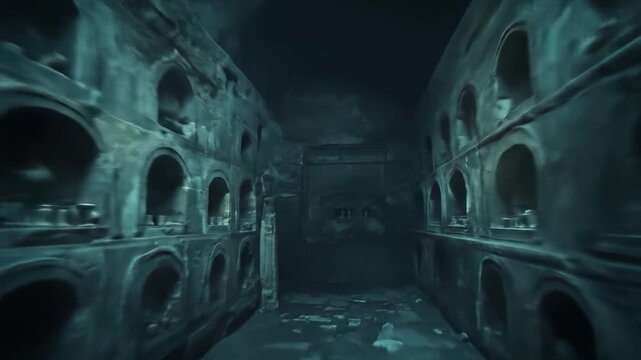 Eerie Catacombs: Exploring Dark, Ancient Underground Tombs and Crypts Passage