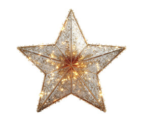Obraz premium A stunning illuminated star decoration, perfect for Christmas and holiday celebrations.