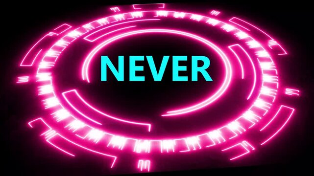 NEON NEVER abbreviation, modern technology concept. Business, Technology, Internet and network concept. social, and environmental benefits for all stakeholders.