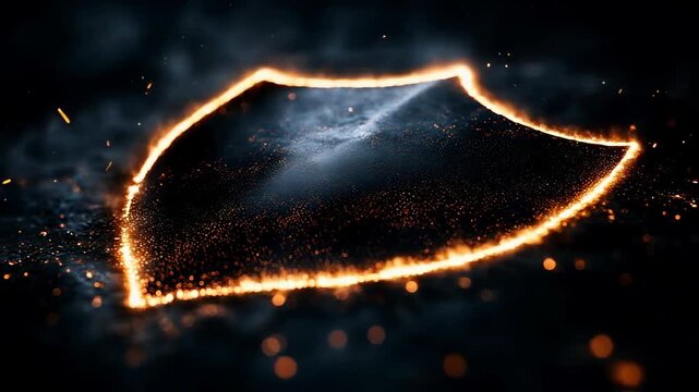 Burning Shield Animation: Protection, Security, and Safeguard Symbolism