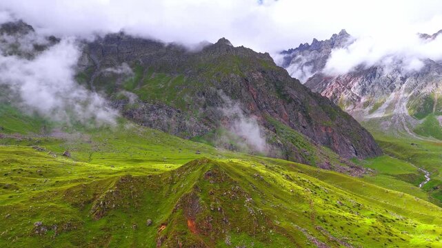 Aerial View of Yull Kanda Landscape &ndash; Majestic Mountains and Rolling Hills