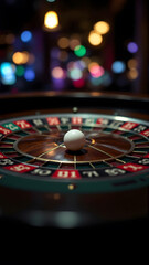 Roulette Wheel With Ball Capturing Exciting Casino Game Play