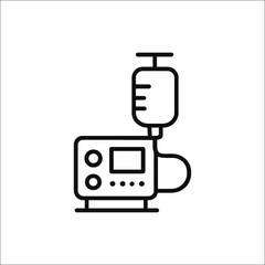 Infusion pump machine medical equipment isolated on white background isolated on transparent background