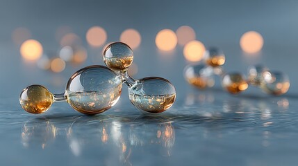 Abstract representation of molecules in a soft focus.
