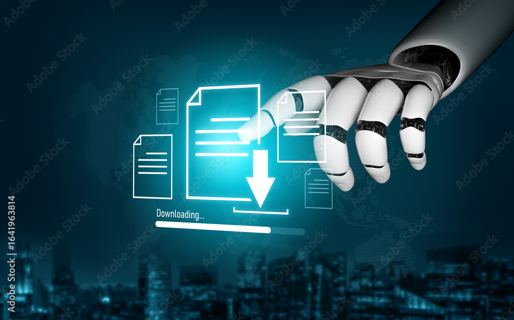 Poster ai facilitates digital document downloading and data access with optimized transfer process, improvi