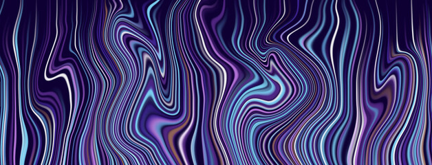 Abstract colorful wavy lines creating a mesmerizing glowing effect on dark background