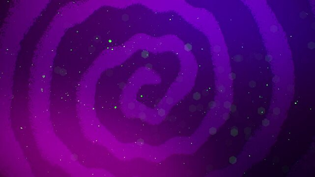 Pink and Purple frame by frame Animation of Spiral grunge pencil doodle draw with green particles. Low frame rate effect. Concept of Halloween, Dark, Horror, Terror, Spooky, hypnotic, cartoon.