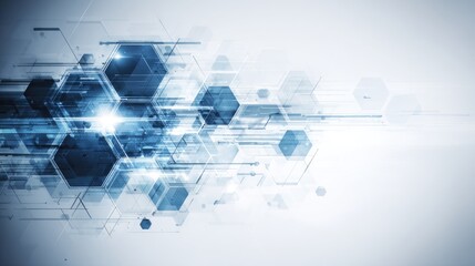 Abstract geometric background with hexagonal shapes and lines.