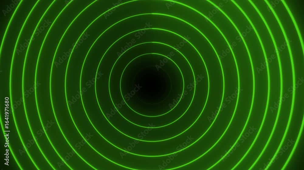 Aufkleber abstract neon green color radio waves. wave diffusion animation, neon radio waves animation, searchi