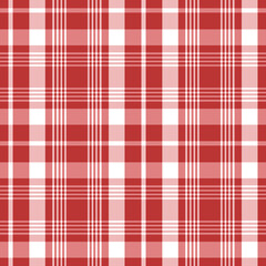 Obraz premium Red and White Sporty Plaid Seamless Repeat