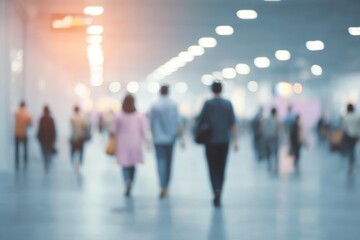 A Crowded Public Space with Many People Walking Together
