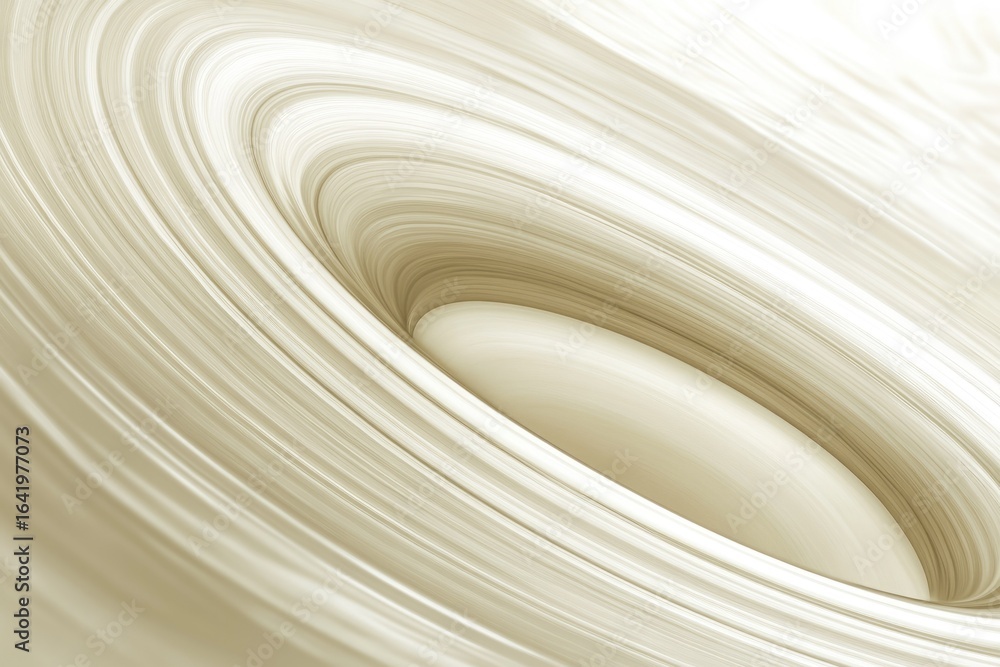 Poster abstract swirling vortex, cream-colored, creating a sense of depth and movement.