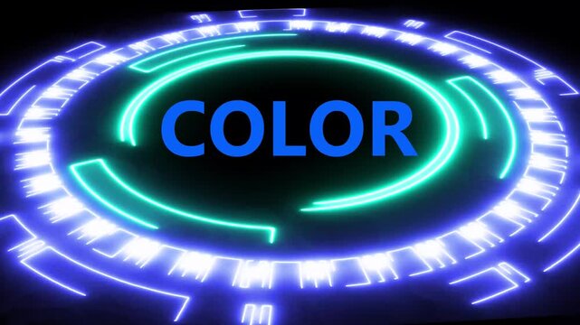 NEON COLOR abbreviation, modern technology concept. Business, Technology, Internet and network concept. social, and environmental benefits for all stakeholders.