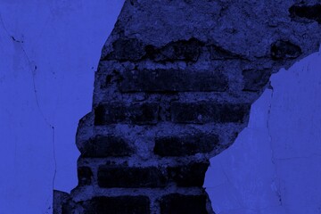 Textured Blue Cracked Wall Surface Abstract Background for Creative Design