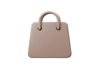 Elegant beige leather handbag with dual handles, minimalist design perfect for fashion, business, and everyday use on white background.