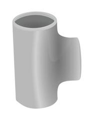 Welding pipe fitting elbow. vector