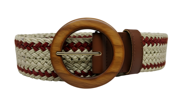 leather belt on white background