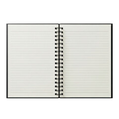Spiral notebook isolated on transparent background