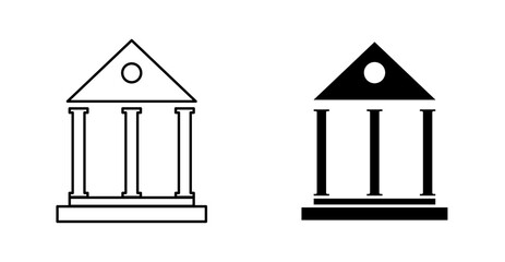 Bank building finance institution icon