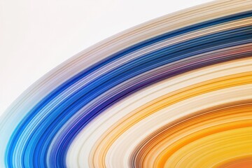 Abstract art featuring concentric circles in shades of blue, purple, and orange, creating a mesmerizing visual effect.